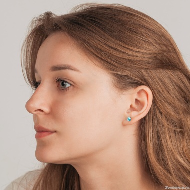 Пусеты Fiore Luna,  Aquamarine, SWE2127/1 A S Пусеты Fiore Luna,  Aquamarine, SWE2127/1 A S